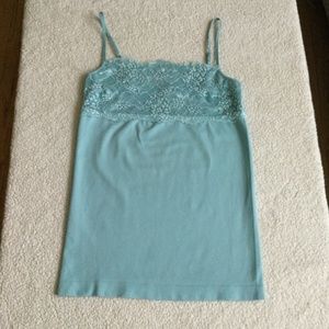 Banana Republic Y2K Lace Cami Blue - Sz Medium